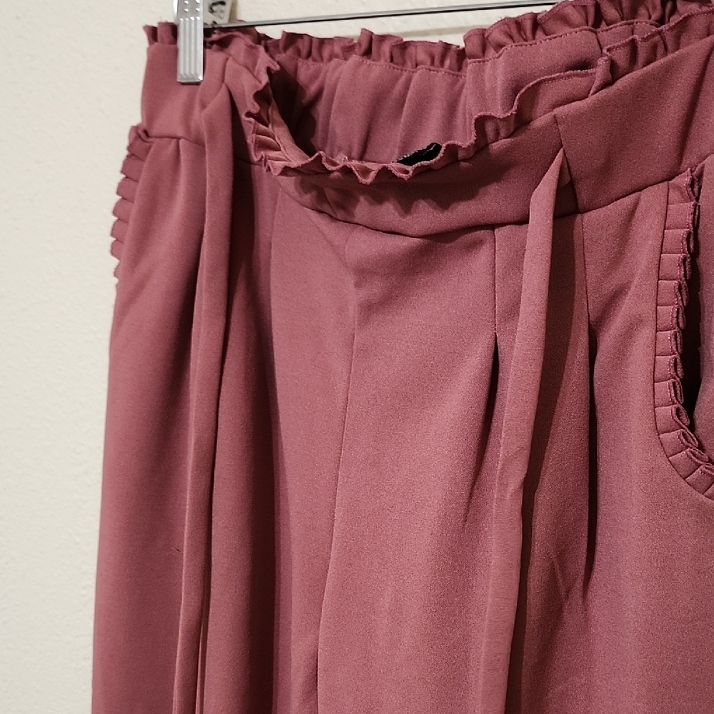 Soho Apparel Pink High-Waisted Trousers with Relaxed Fit - Picture 6 of 11